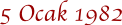 5 ocak 1982
